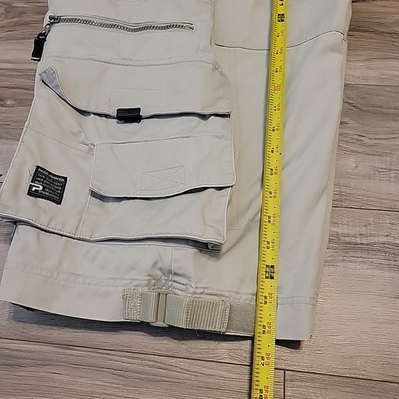 PACO Jeans Cargo Shorts Mens 36 Beige Military Style Baggy Y2K Loose Hip Hop VGT - Picture 13 of 16